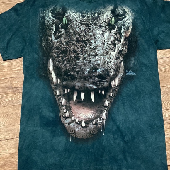 The Mountain Alligator Green Tye-Dye T-Shirt Size L - Picture 3 of 4